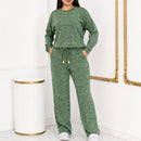 Conjunto Feminino Longo em Tricot (Blusa + Calça) | PROMOÇÃO OUTONO/INVERNO