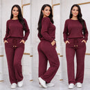 Conjunto Feminino Longo em Tricot (Blusa + Calça) | PROMOÇÃO OUTONO/INVERNO