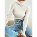 (KIT COM 3) Blusa Feminina Tricô Manga Longa Gola Alta | PROMOÇÃO OUTONO/INVERNO